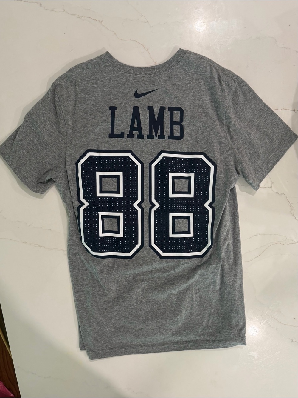 CD Lamb, #88 Nike Grey Short Sleeve Tee Shirt, Med